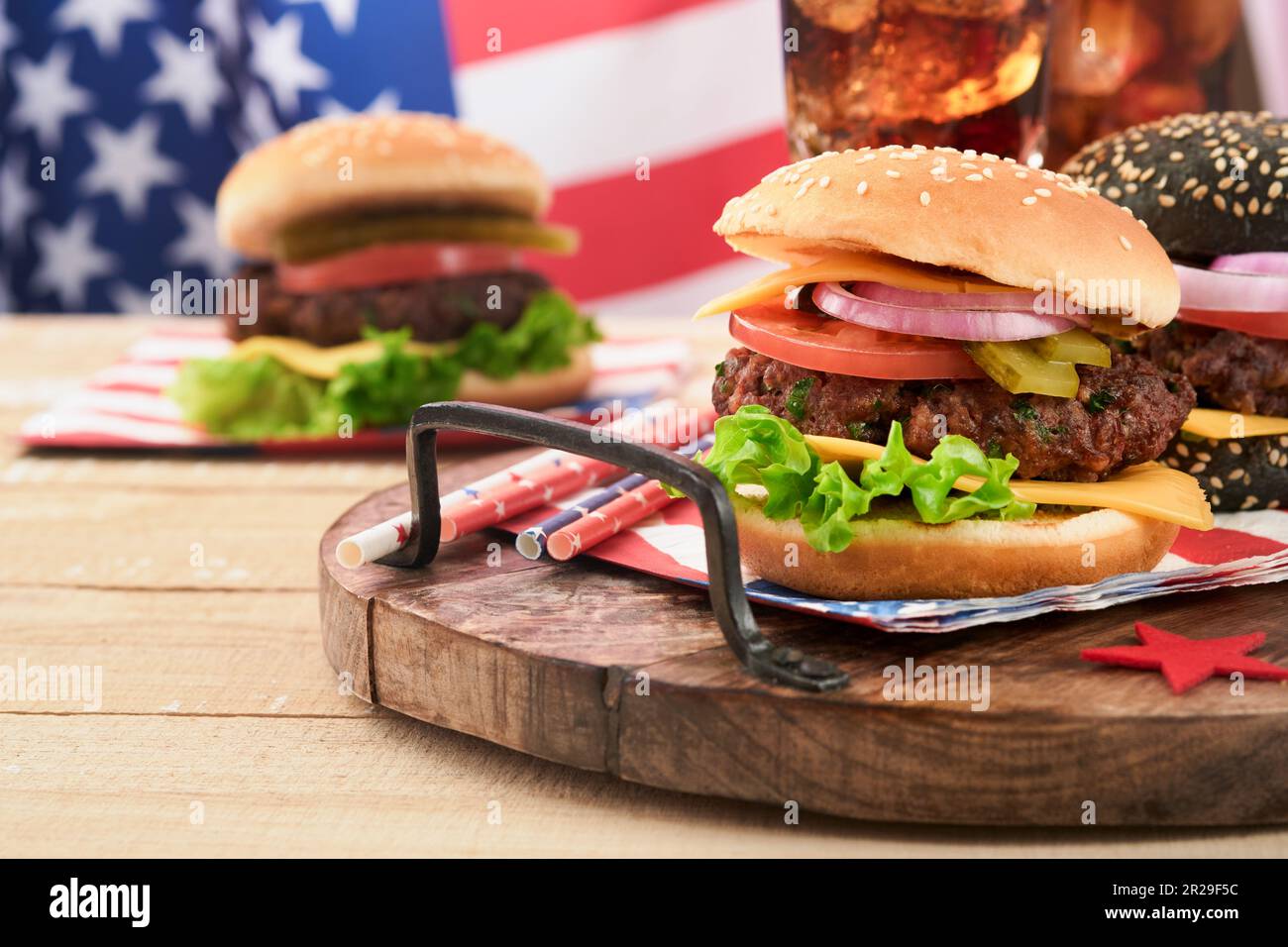 4th of July American Independence Day traditional picnic food. American