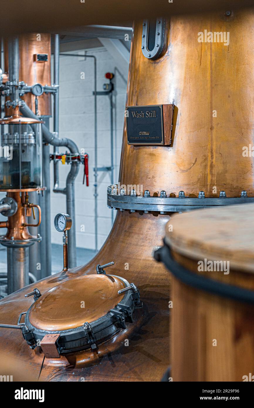 Isle of Harris  - Harris Distillery in Tarbert , Isle of Harris , Scotland. Stock Photo