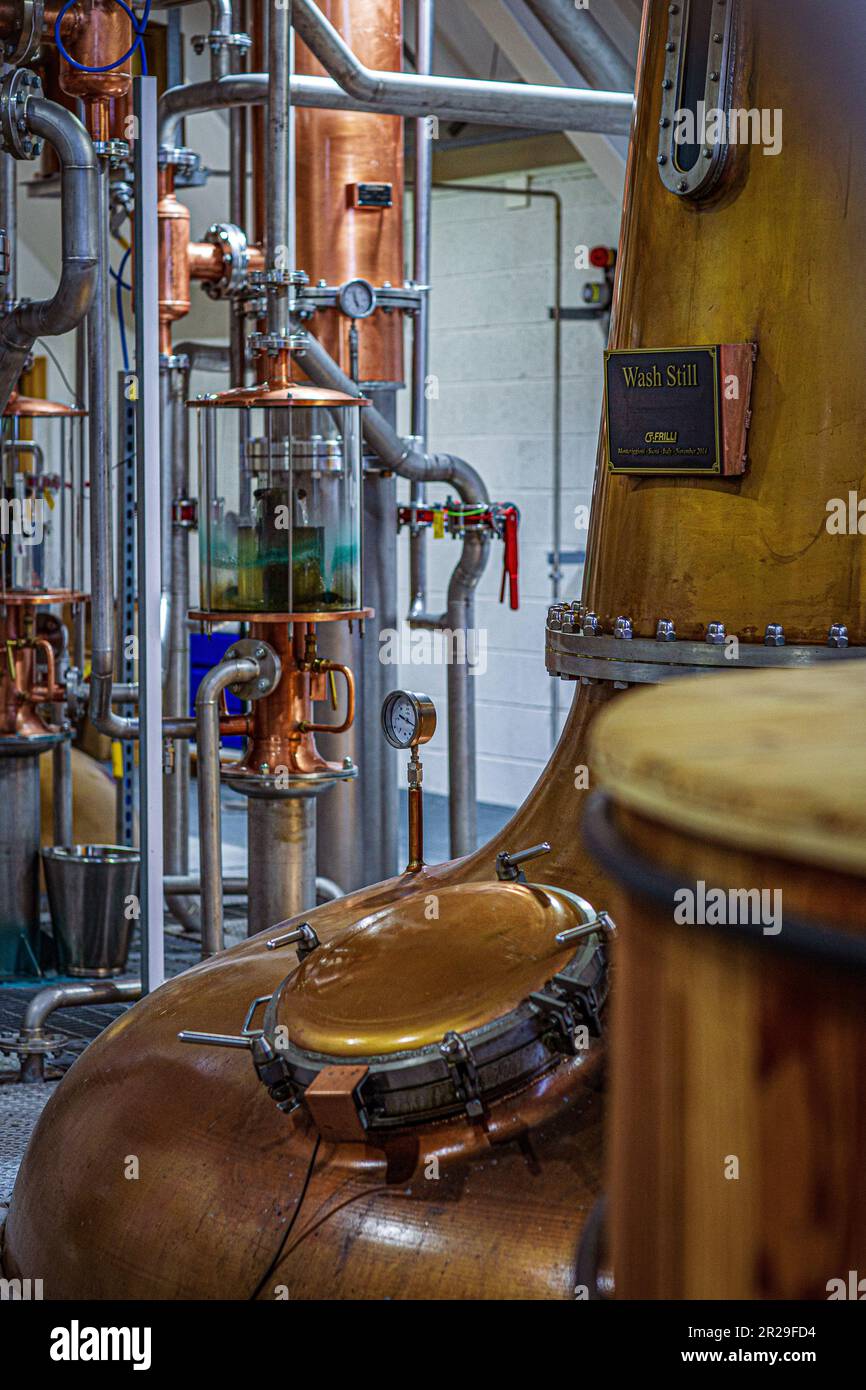 Isle of Harris  - Harris Distillery in Tarbert , Isle of Harris , Scotland. Stock Photo
