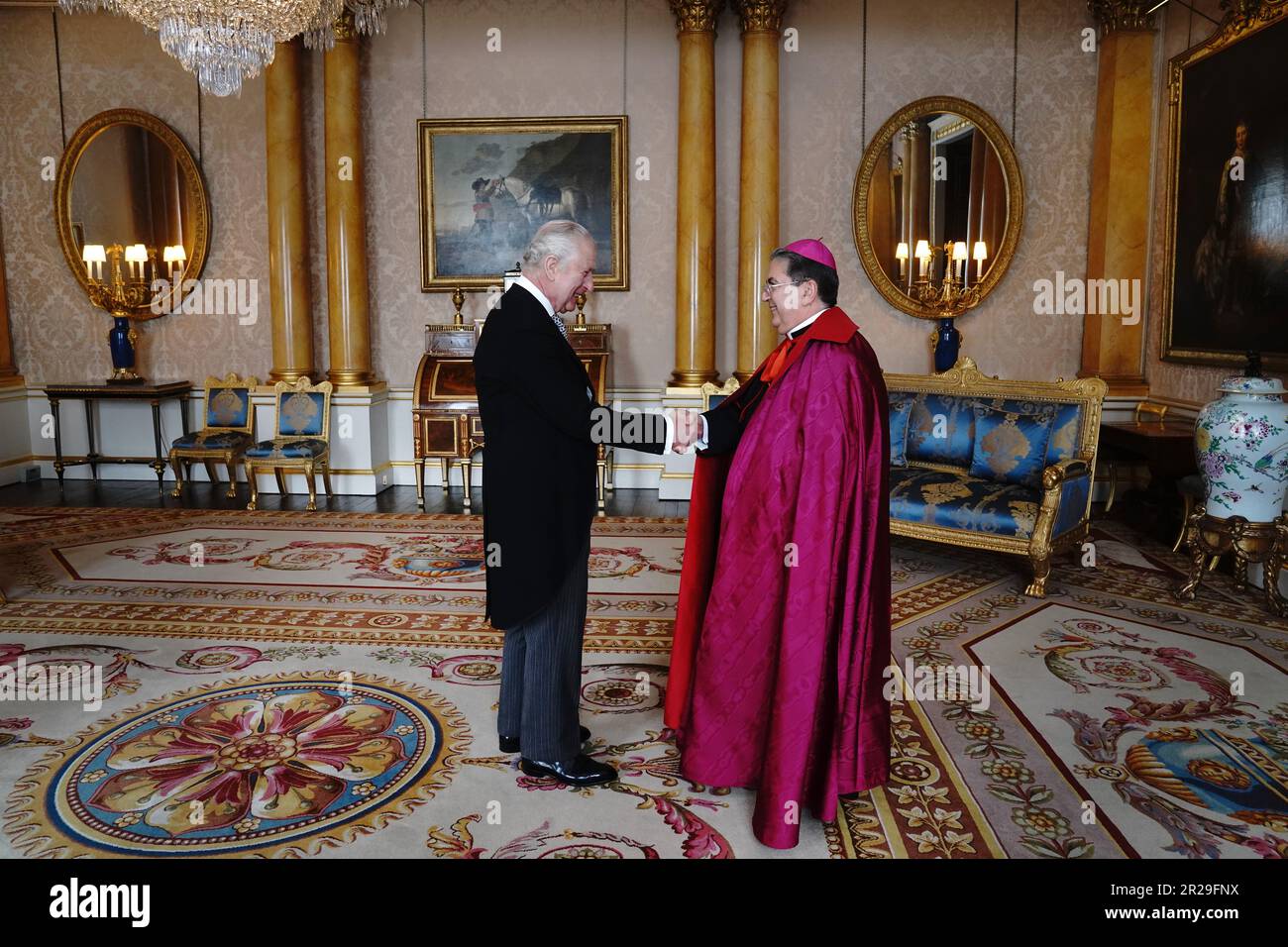 King Charles III receives the Apostolic Nuncio Archbishop Miguel Maury ...