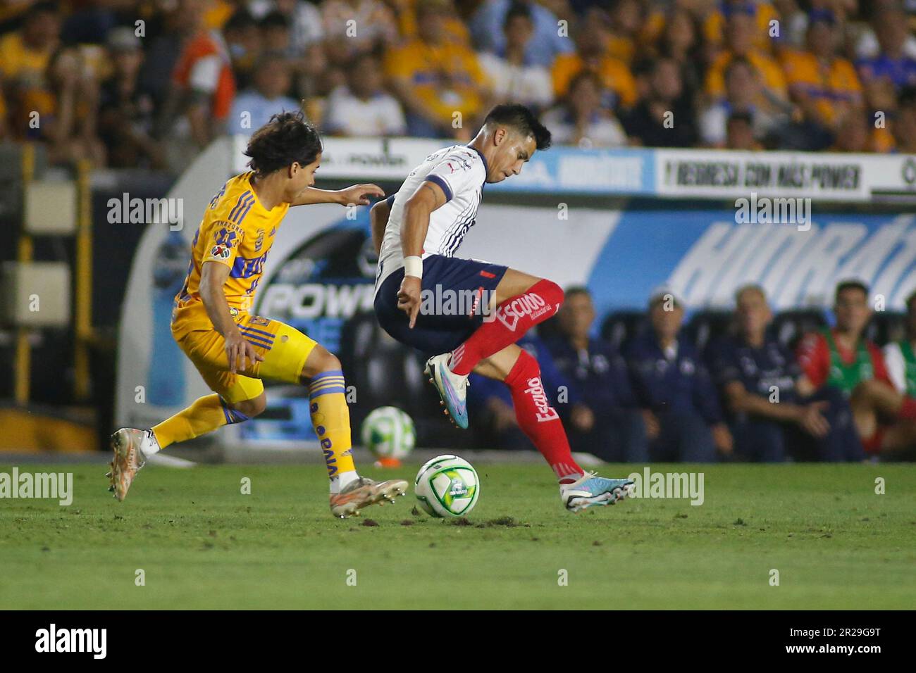 Monterrey Estádio Universitário, Mexico. , . Semifinal 1st leg of the Liga BBVA MX Clausura 2023 between UANL Tigres and Monterrey Rayados. Credit: Px Images/Alamy Live News Stock Photo