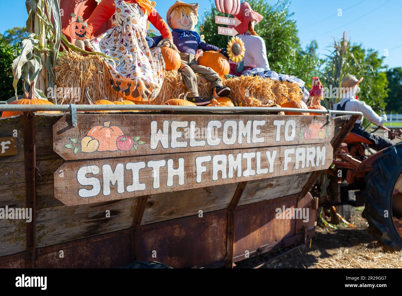United States. 27th Sep, 2022. Sign and display at Smith Family Farm, a