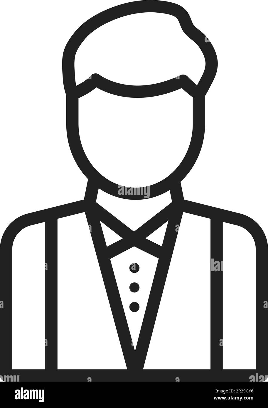 Waiter icon vector image Stock Vector Image & Art - Alamy