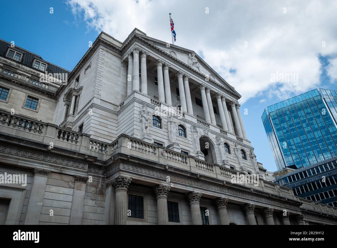 London- May 2023: Bank of England in the City of London Stock Photo