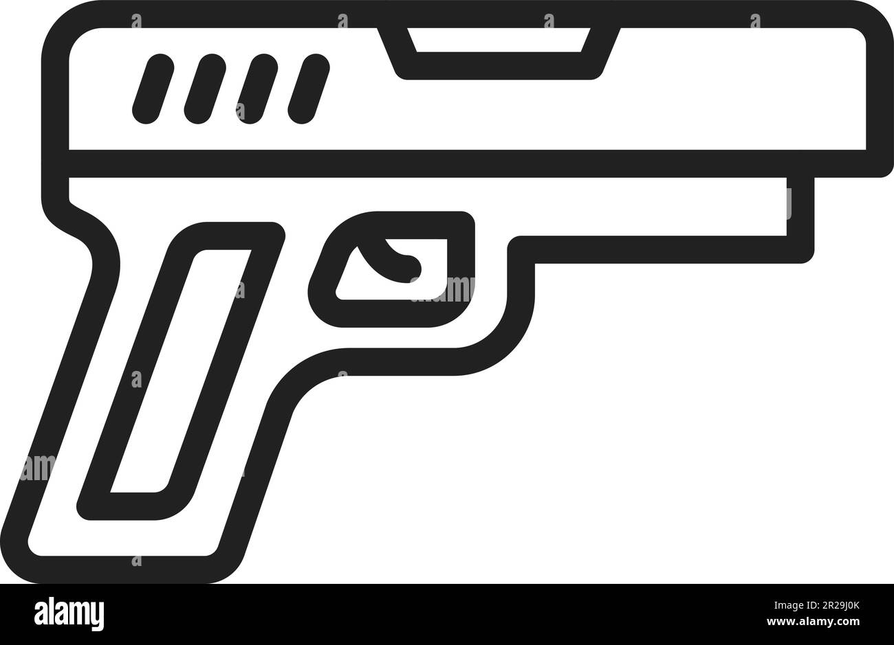 Pistol icon vector image. Stock Vector
