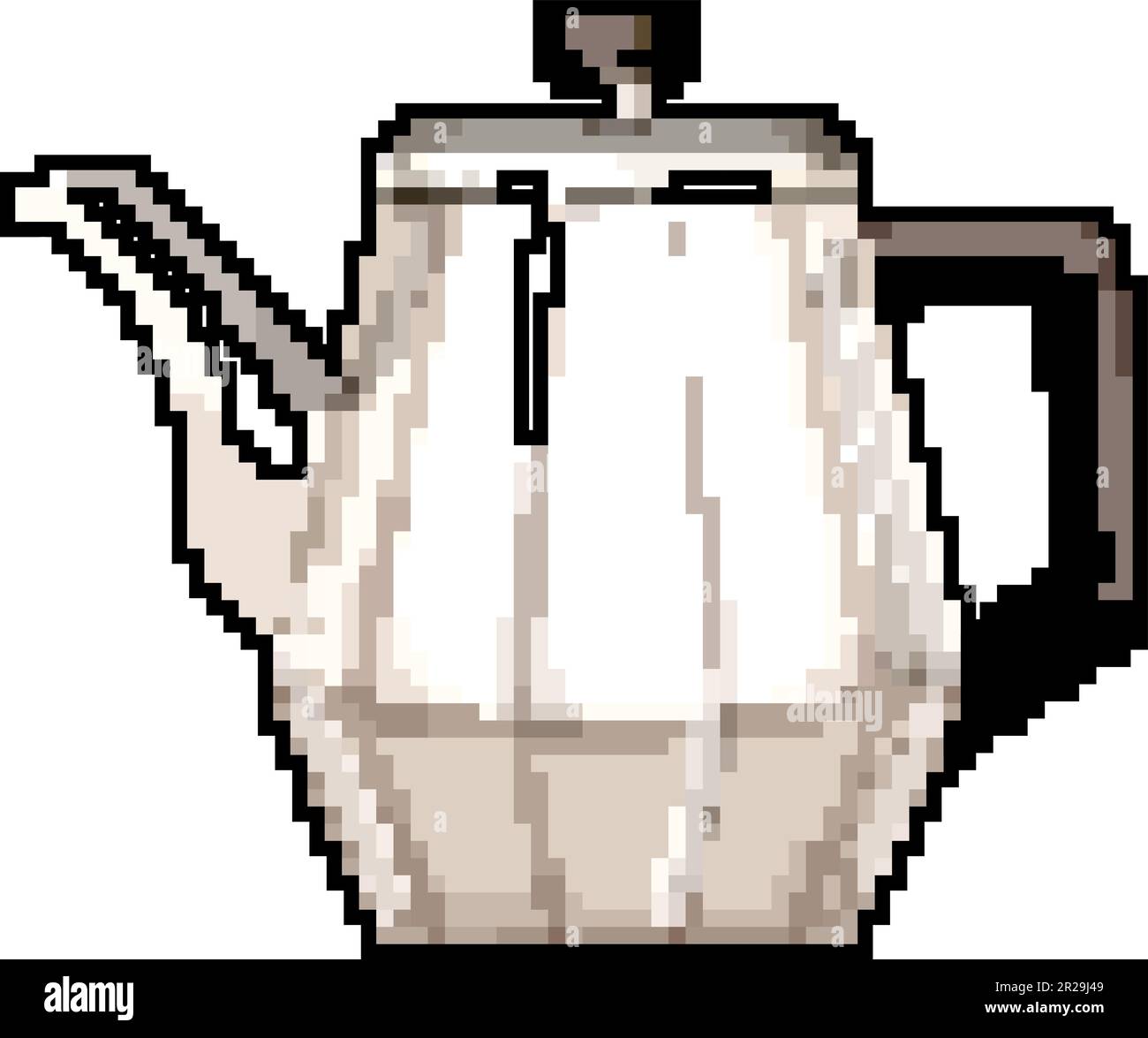 cute teapot tea kettle game pixel art vector illustration Stock Vector  Image & Art - Alamy