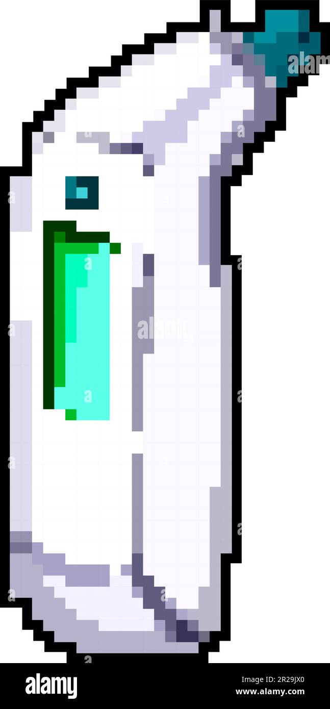 fever thermometer game pixel art vector illustration Stock Vector Image