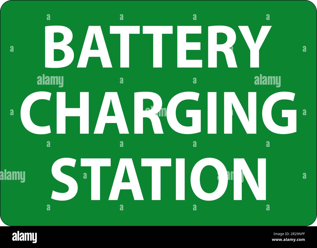 Battery Charging Area Sign Battery Charging Station Stock Vector Image