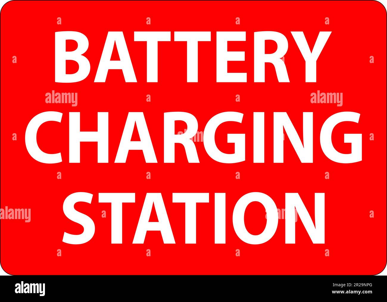 Battery Charging Area Sign Battery Charging Station Stock Vector Image