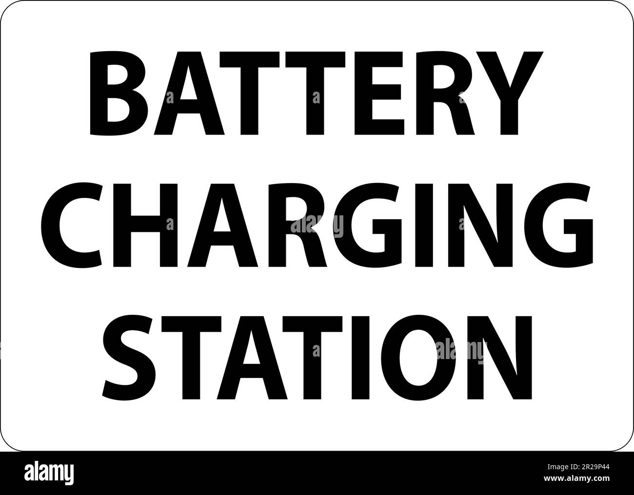 Battery Charging Area Sign Battery Charging Station Stock Vector