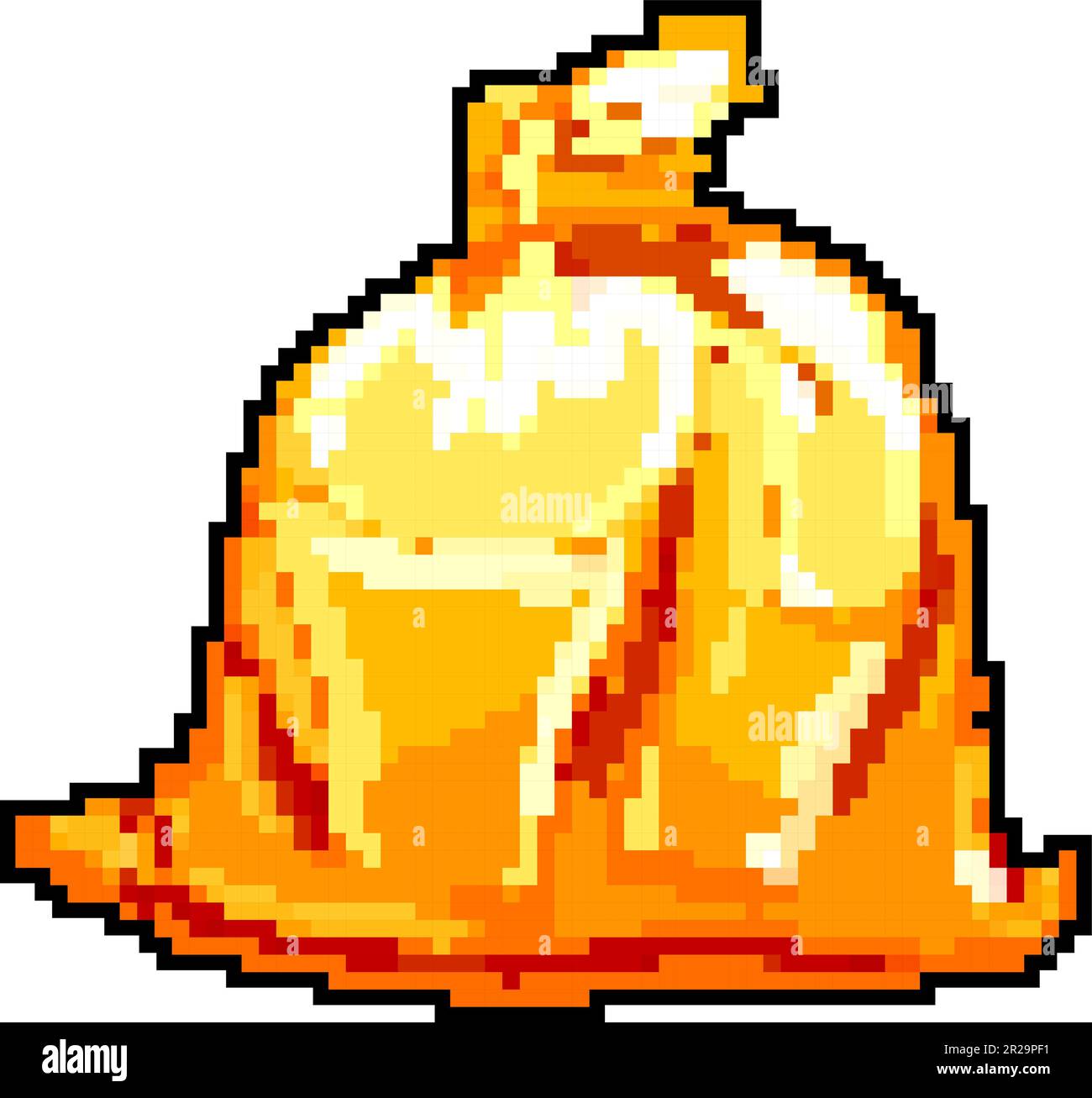 garbage trash bag game pixel art vector illustration Stock Vector Image