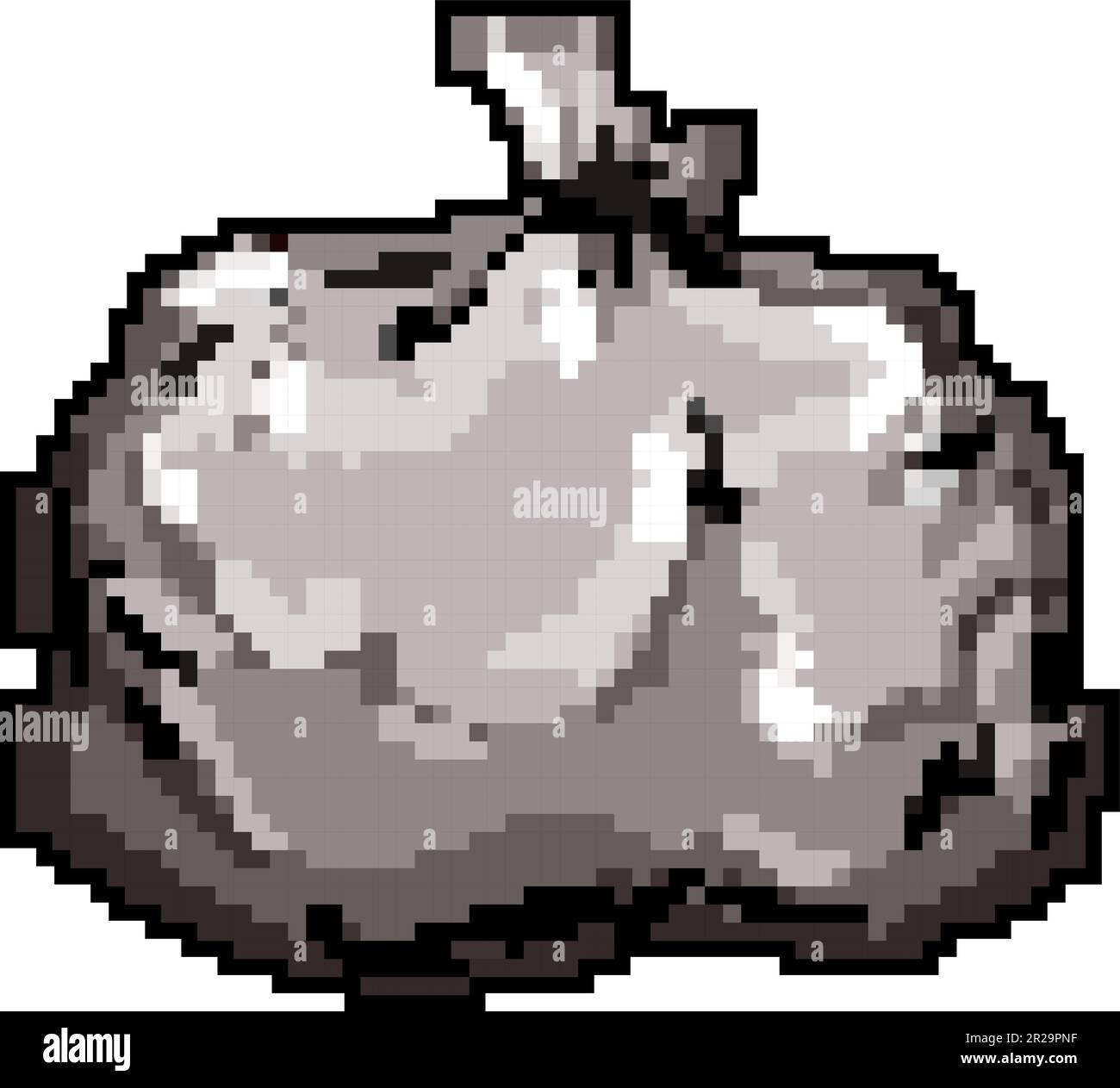 clean trash bag game pixel art vector illustration Stock Vector Image