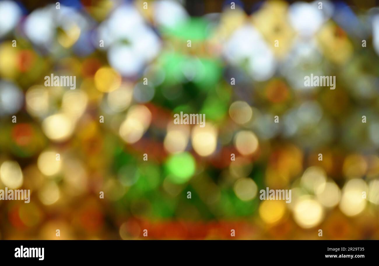 blurry yellow shiny light background and texture Stock Photo