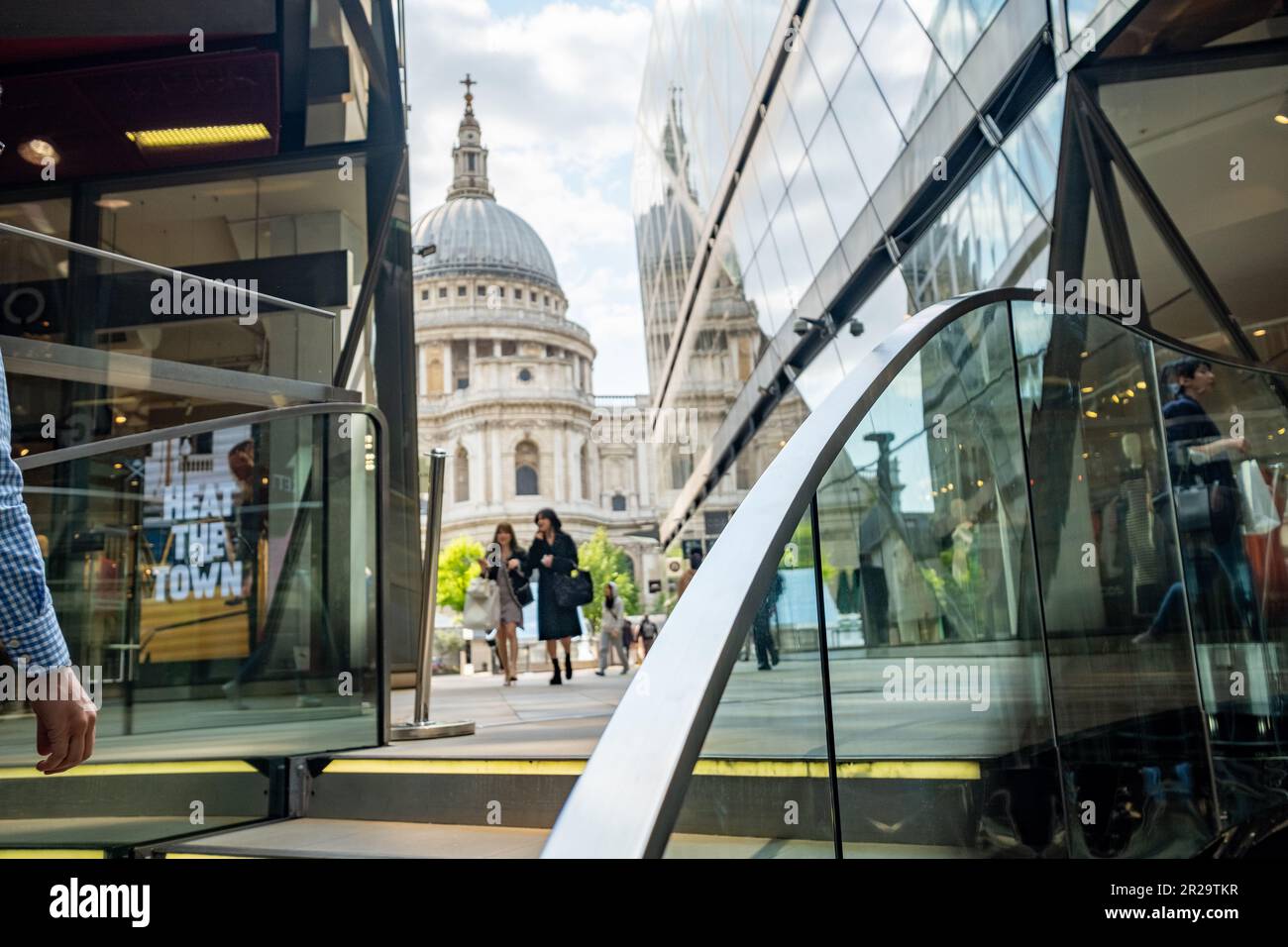 London- May 2023: One New Change- Office and Retail location next to St Pauls Cathedral in the City of London Stock Photo