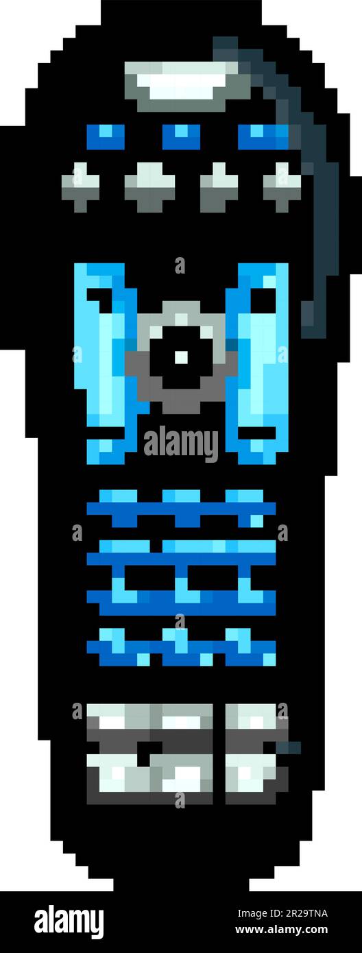 video tv remote game pixel art vector illustration Stock Vector Image ...