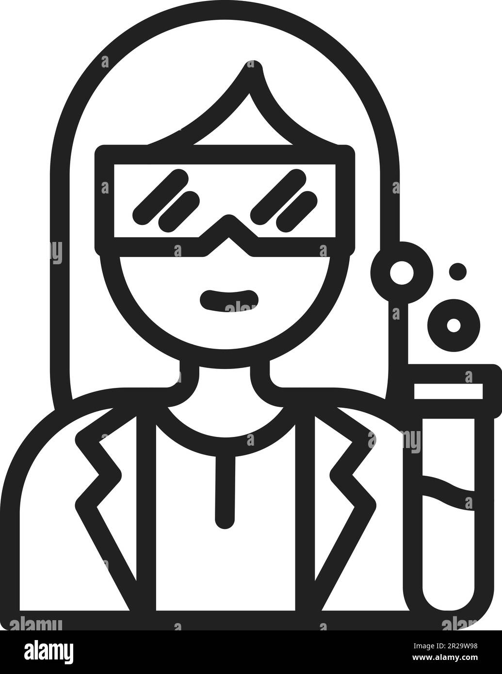 Scientist illustration vector Black and White Stock Photos & Images - Alamy