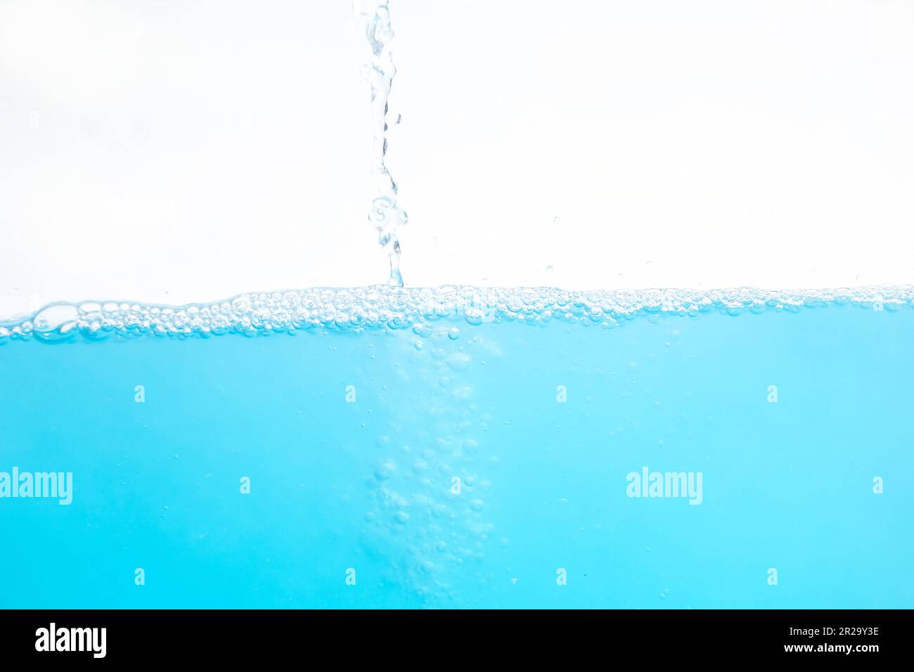 Water Surface Splash and bubbles . on white background Stock Photo - Alamy