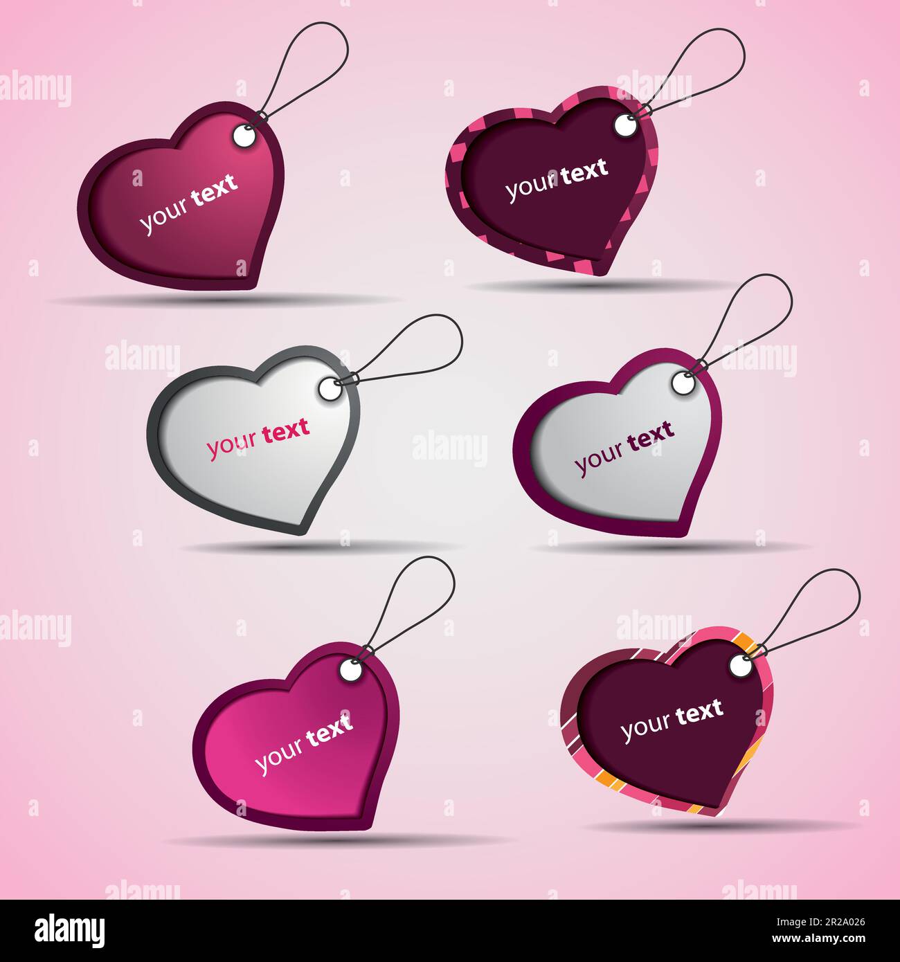 Heart Labels, Tags Stock Vector