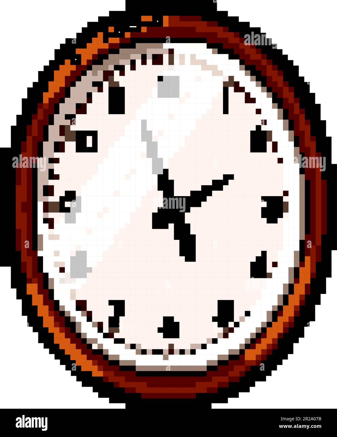 modern wall clock game pixel art vector illustration Stock Vector Image
