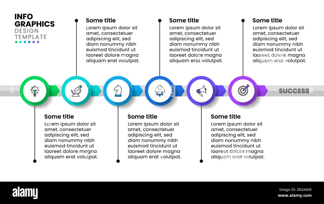 Infographic template with icons and 6 options or steps. Timeline. Can ...