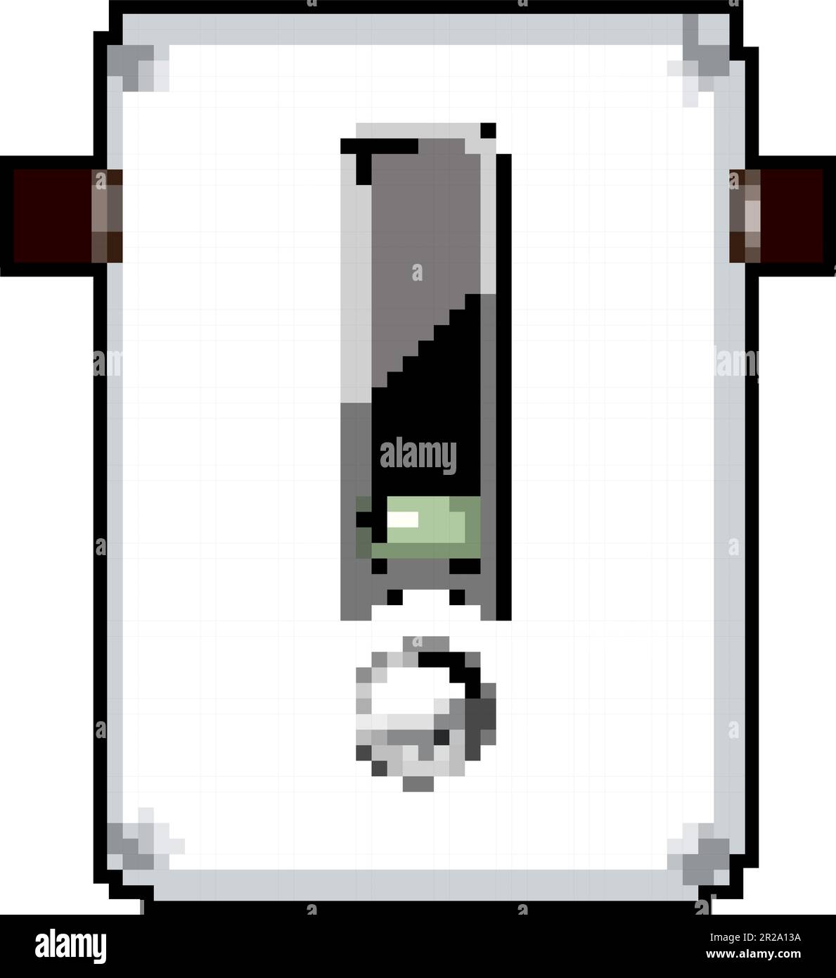 equipment water boiler game pixel art vector illustration Stock Vector