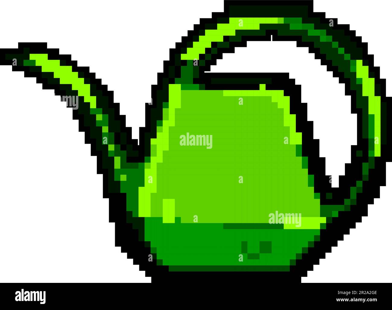 plant watering can game pixel art vector illustration Stock Vector