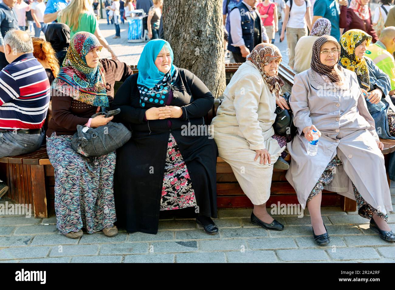 Istanbul Turkey. Turkish old women Stock Photo
