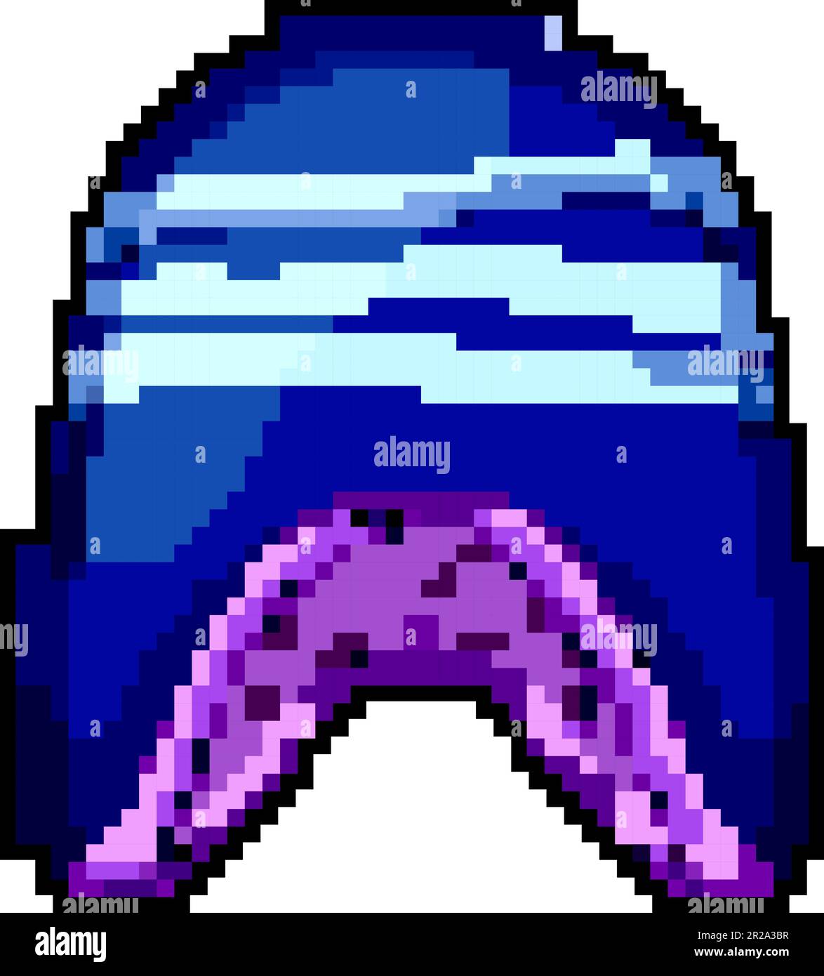 autumn winter hat kid game pixel art vector illustration Stock Vector