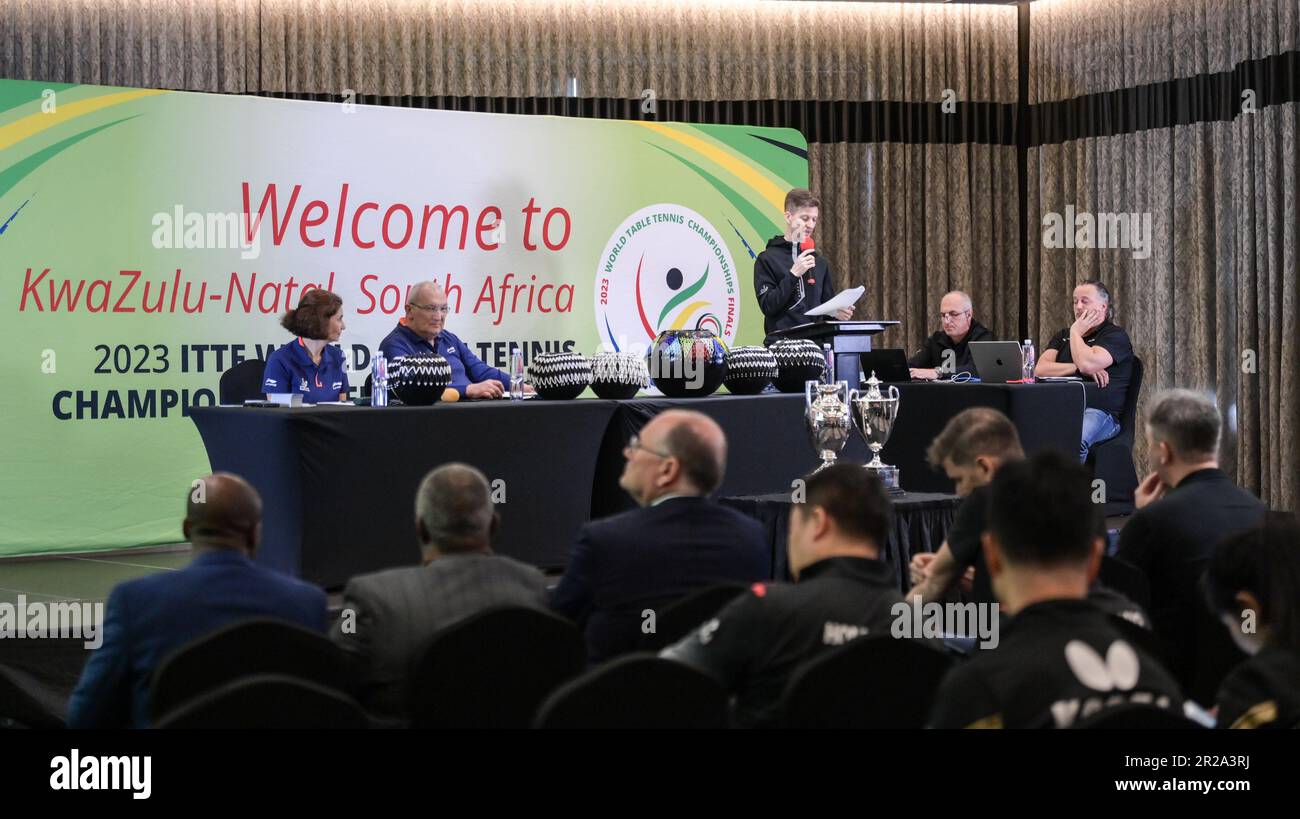 Durban. 18th May, 2023. Photo taken on May 18, 2023 shows the draw