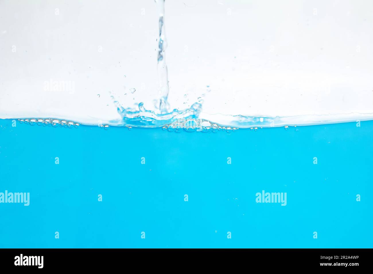 Water Surface Splash and bubbles . on white background Stock Photo - Alamy