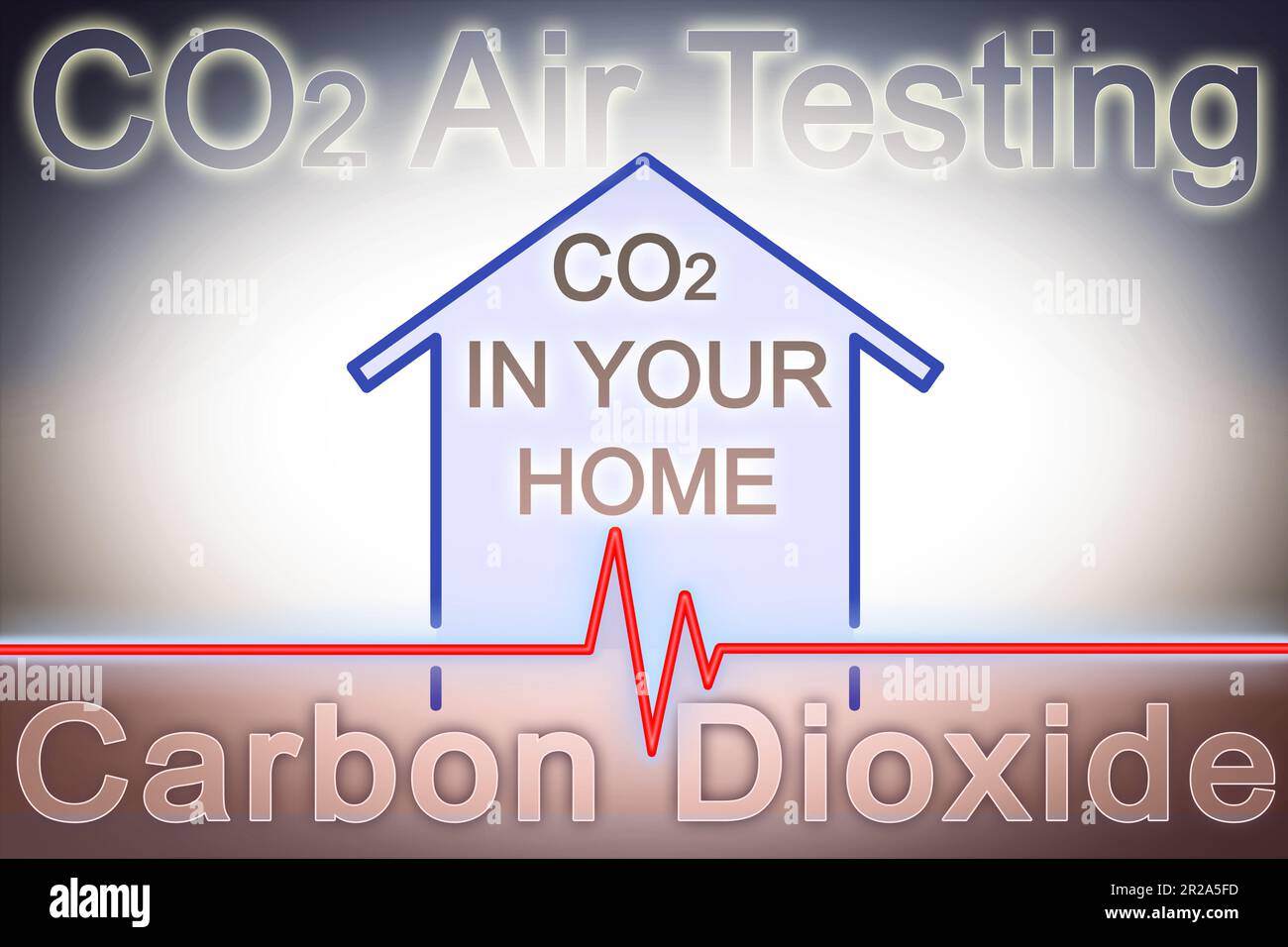 Test on the presence of dangerous CO2 in our homes concept image with