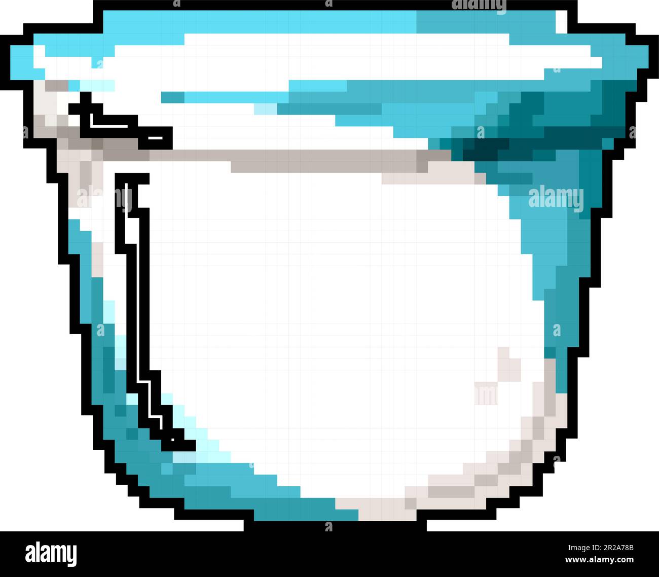 healthy yogurt package game pixel art vector illustration Stock Vector