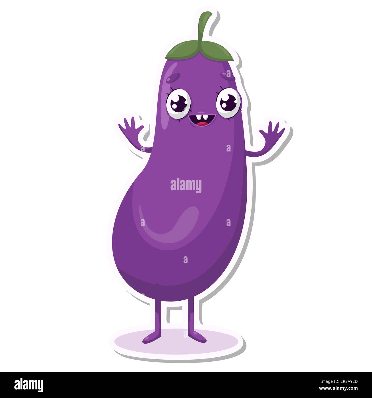 Eggplant Funny Print Pattern Backpack main image 1