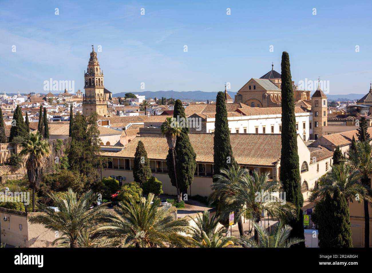 Spain, Andalusia, Cordoba, a roof top view of the city of Codoba Stock Photo