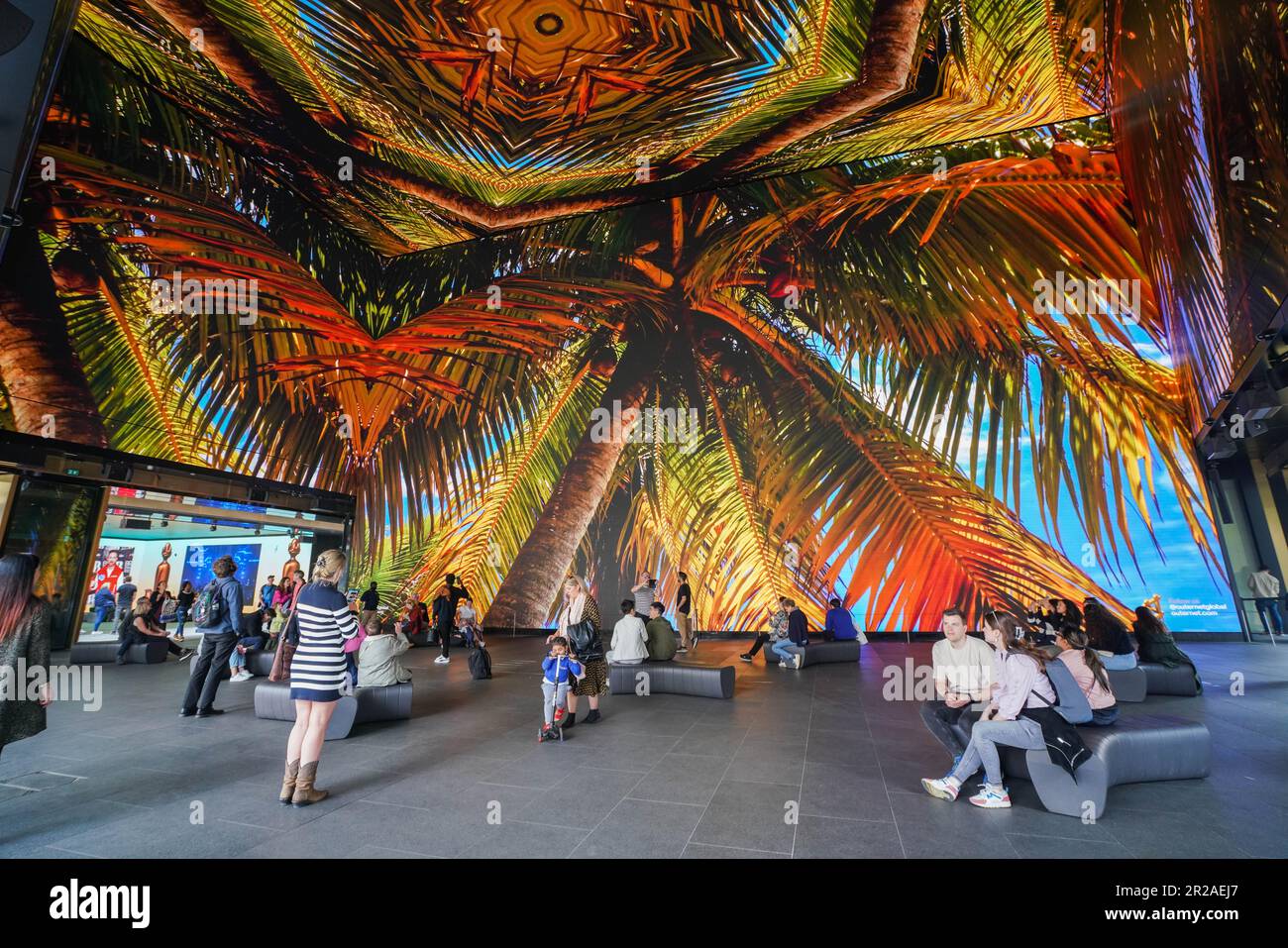 London UK. 18 May 2023 Visitors view in the "Nature Relaxation" series