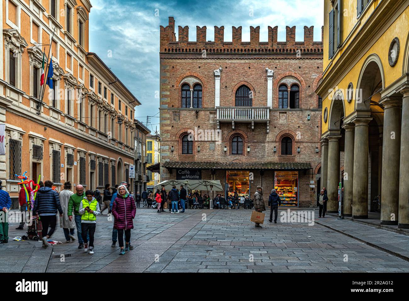 Glimpse of Piazza del Monte with the Palazzo del Capitano del Popolo