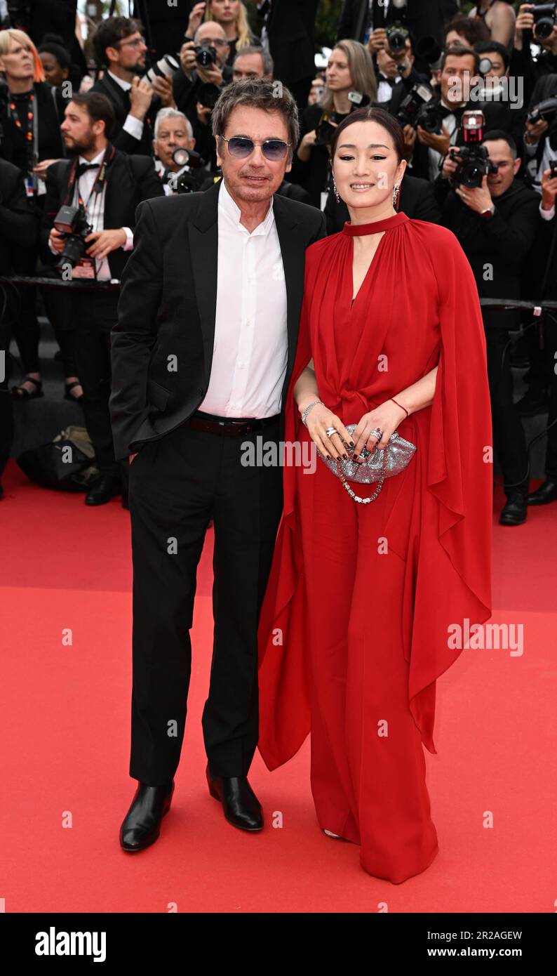 Jean-Michel Jarre and Gong Li attending the Indiana Jones and the Dial of Destiny premiere during the 76th Cannes Film Festival in Cannes, France. Picture date: Thursday May 18, 2023. Photo credit should read: Doug Peters/PA Wire Stock Photo