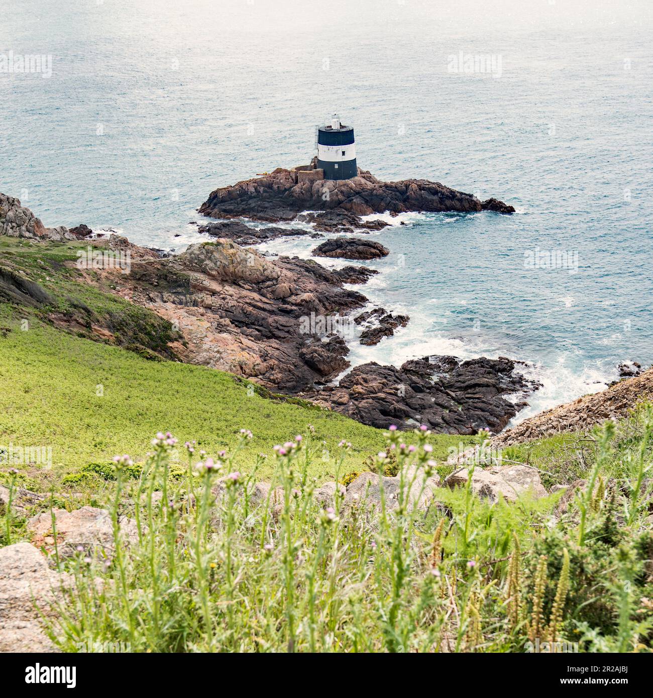 Noirmont Point lighthouse Jersey, Channel Islands Stock Photo Alamy