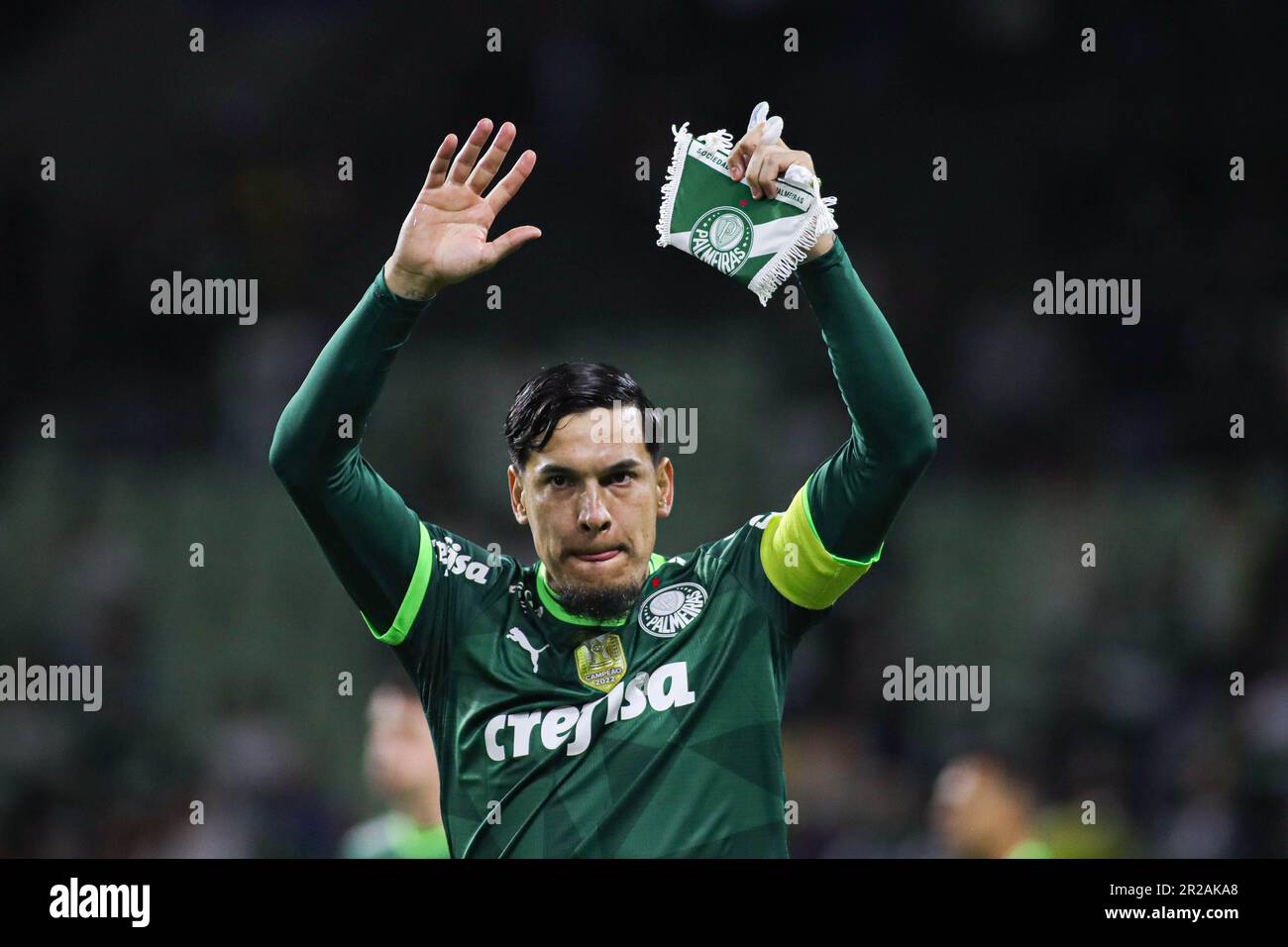 Sao Paulo, Brazil. 03rd Apr, 2022. SP - Sao Paulo - 03/04/2022 - PAULISTA  2022 FINAL, PALMEIRAS X SAO PAULO - Jogadores do Palmeiras comemoram titulo  de campeao apos partida contra o