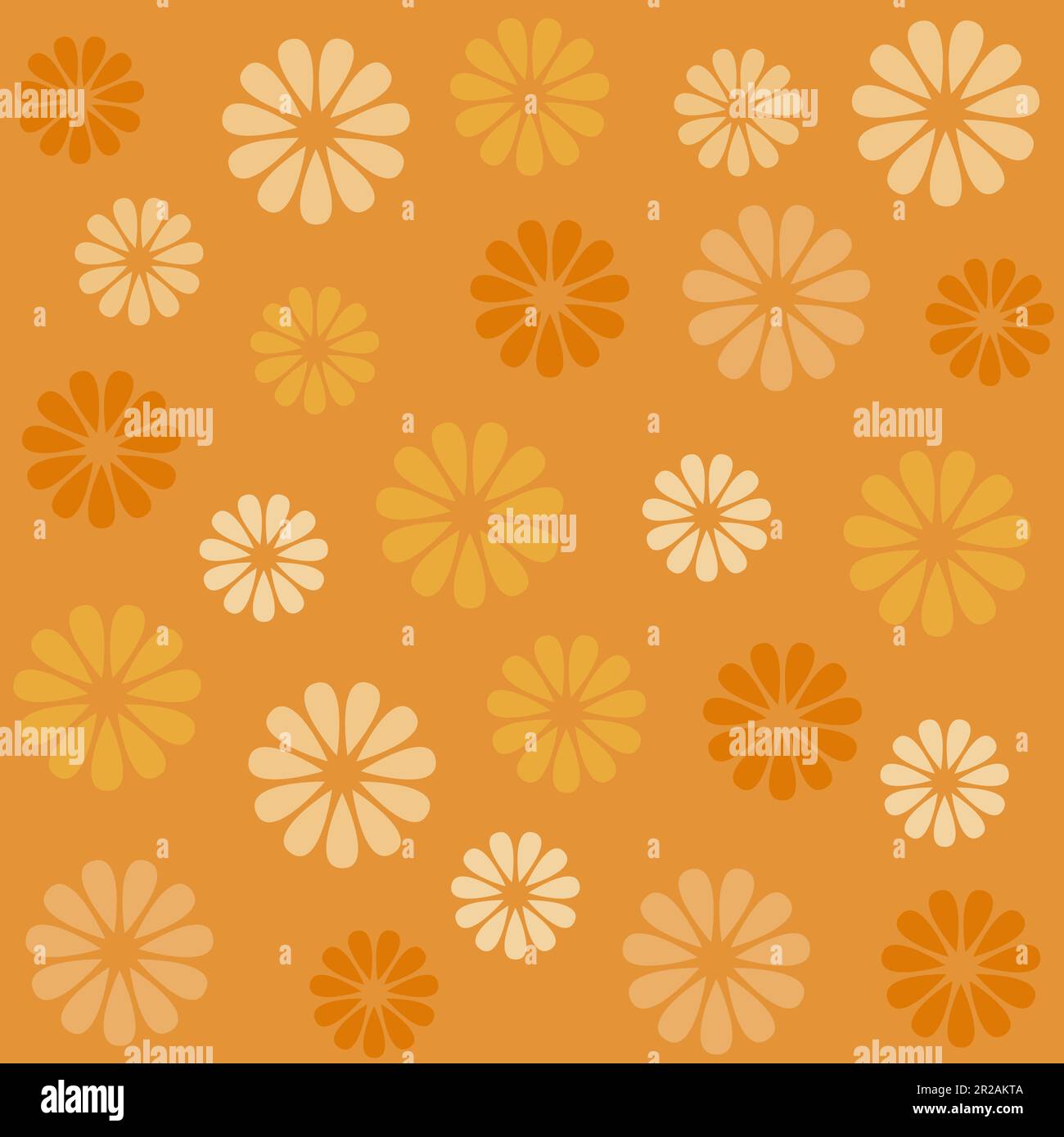 Seamless pattern with yellow and orange flowers Stock Vector Image ...