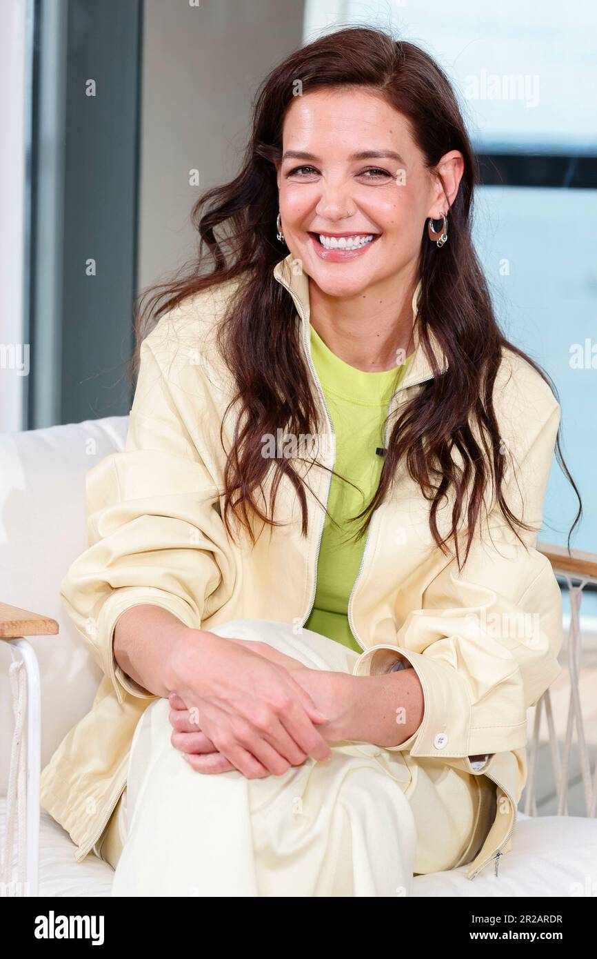 Cannes, France, on 18 May 2023. Katie Holmes poses at the 'Kering Women