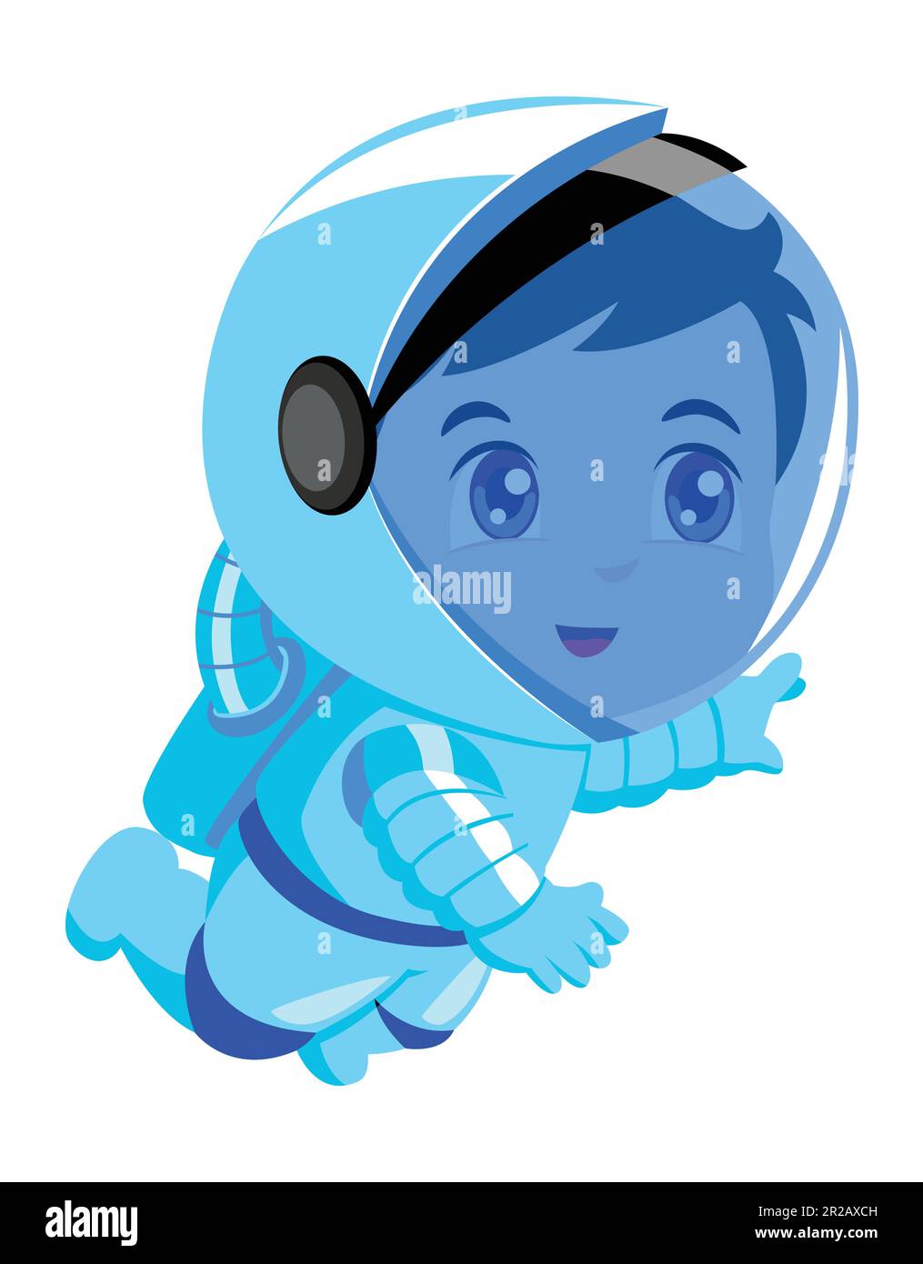 Cute cartoon of an astronaut Stock Vector