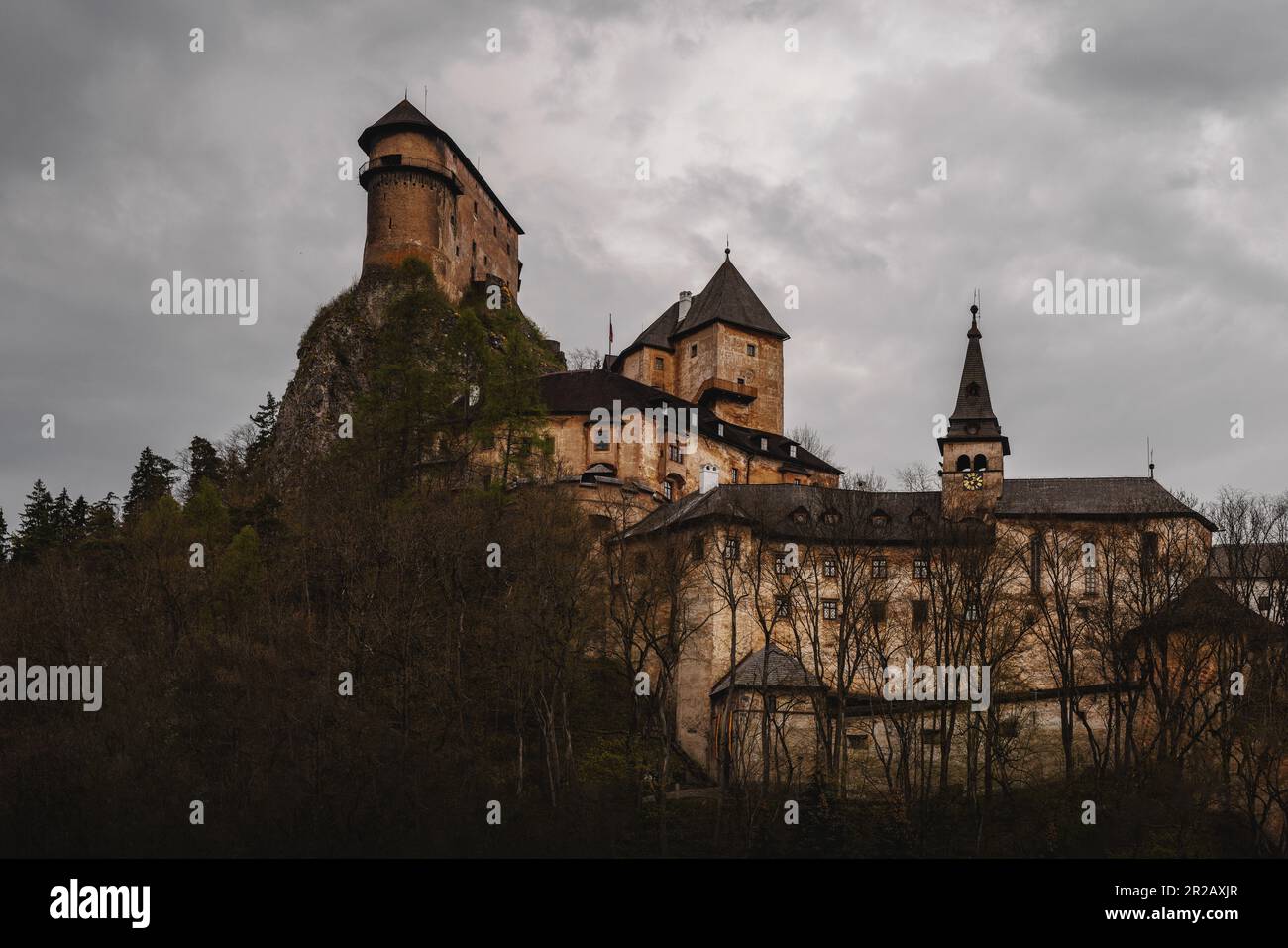 Gloomy medieval castle on the mountain, Orava, Slovakia Stock Photo - Alamy