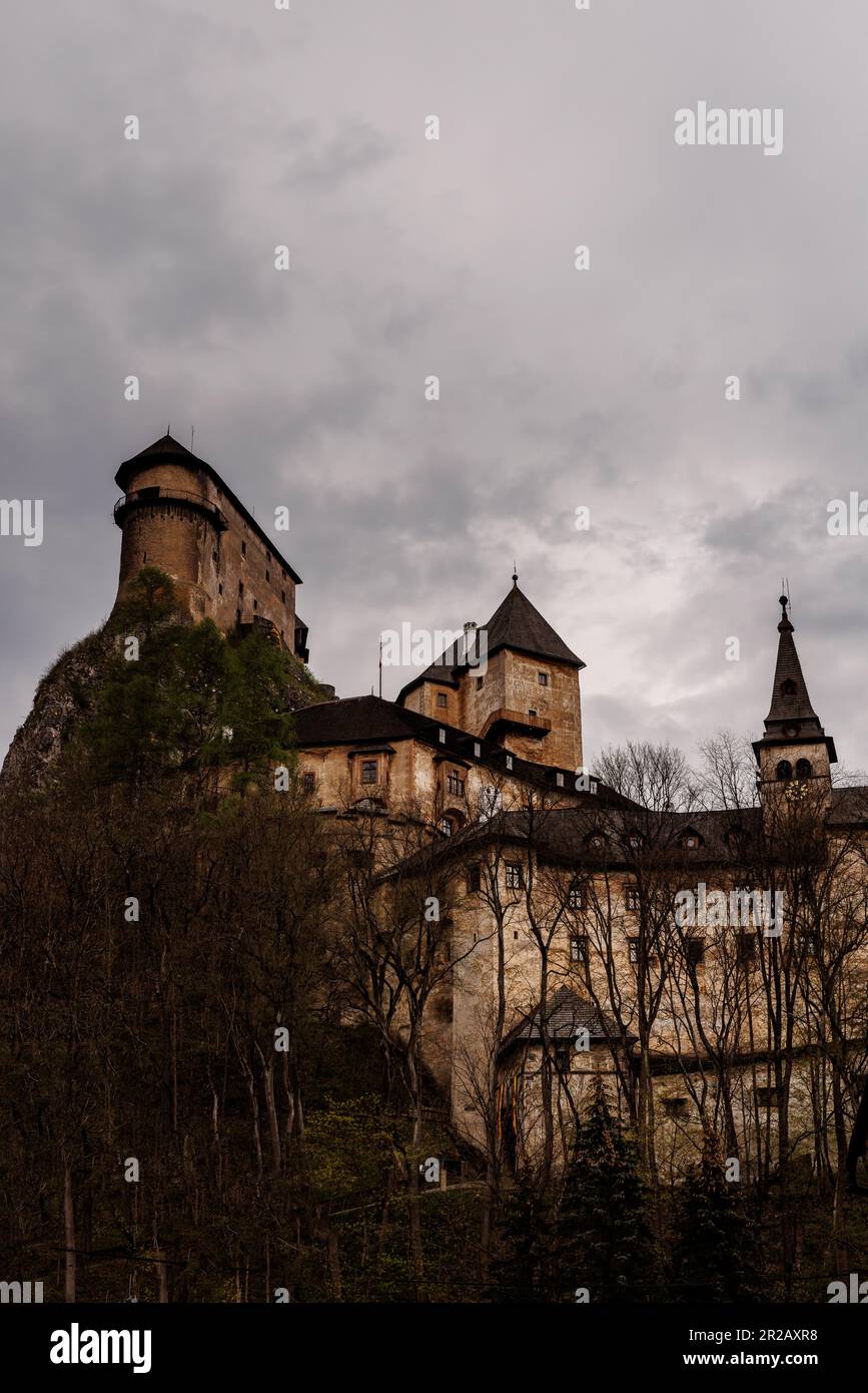 Gloomy medieval castle on the mountain, Orava, Slovakia Stock Photo - Alamy