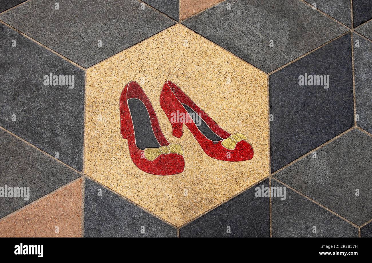 The Ruby slippers from The Wizard of Oz Stock Photo