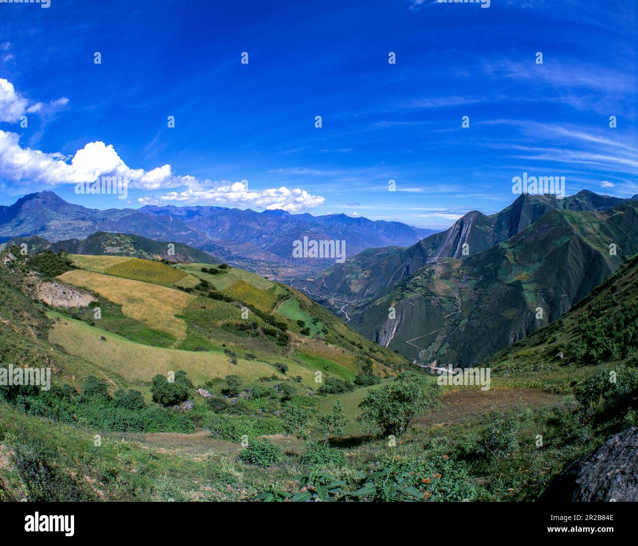 Peru.Cajamarca.Landscape of the department. Stock Photo