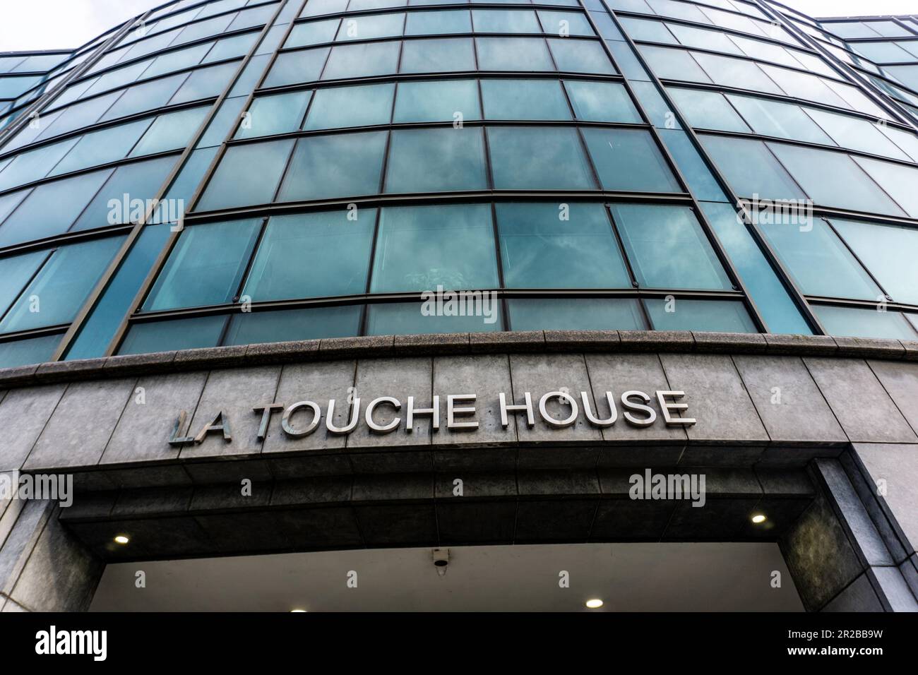 La Touche House office block, in The International Financial Services Centre (IFSC) in Dublin, Ireland. Stock Photo