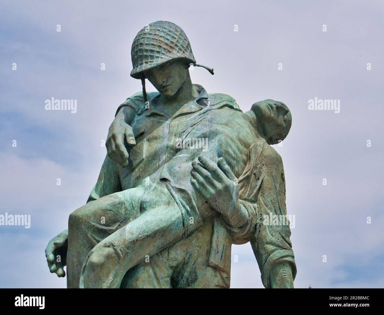 Liberation Monument in Liberty State Park, Jersey City, NJ. Bronze Holocaust memorial created by the sculptor Nathan Rapoport. Hudson County. Morris P Stock Photo