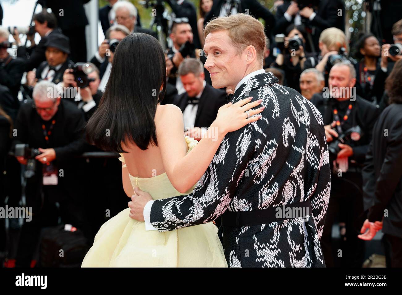 Matthias Schweighoefer and Ruby O. Fee attend the 'Indiana Jones And ...