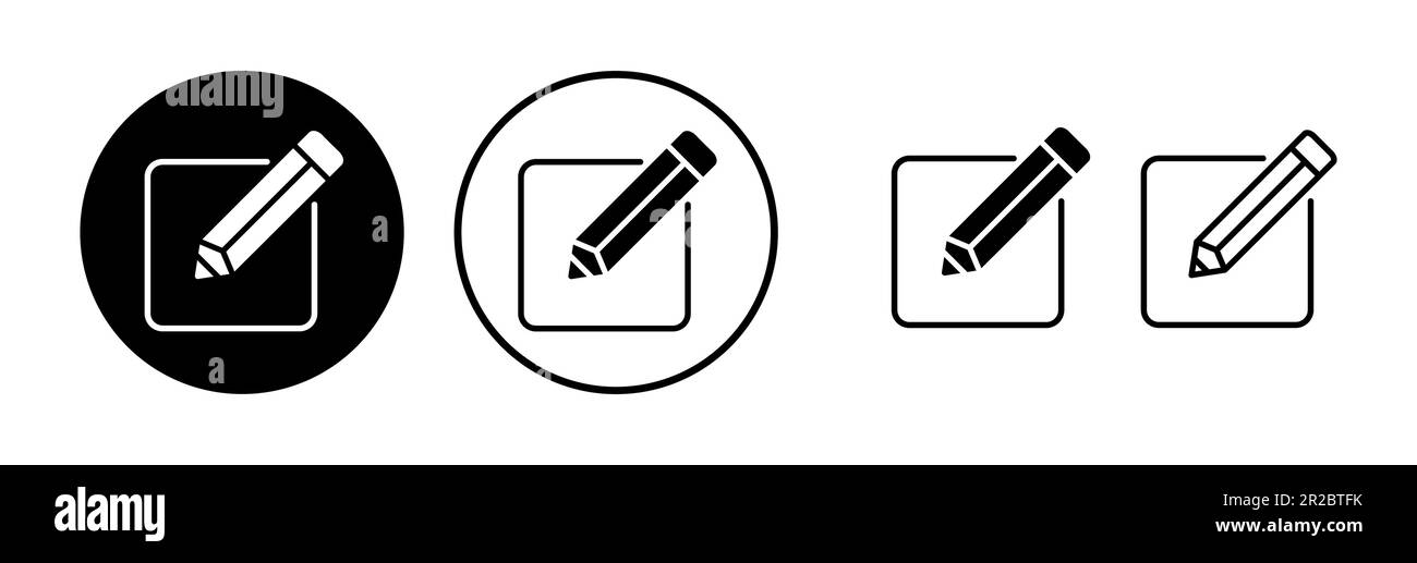 Edit icon vector. edit document sign and symbol. pencil Stock Vector ...